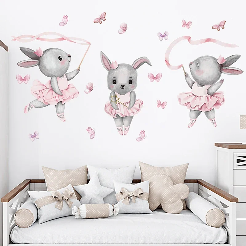 Baby Girl Nursery Quotes - Ręcznie malowany balet Królik Tancerz Śliczne