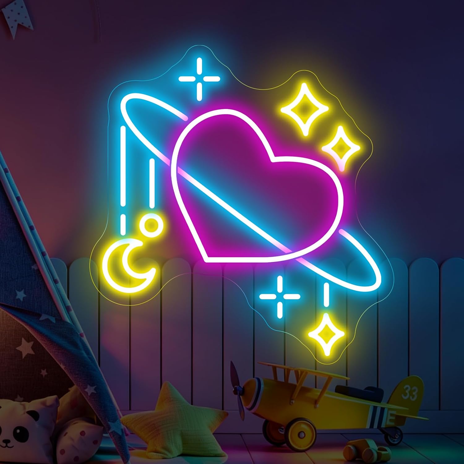 Neonowy znak LED z motywem kos – Baby Nursery Wall Lights recenzja i cena