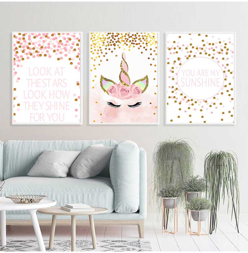 Dekoracyjny obraz do pokoju dz – Baby Girl Nursery Quotes recenzja i cena